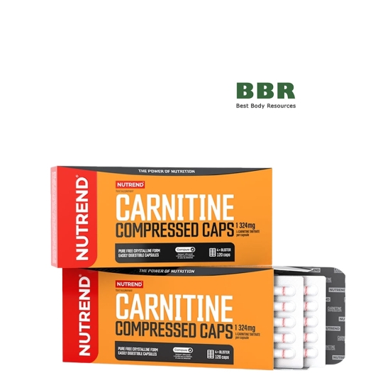 Carnitine Compressed 1500mg 120 Caps, NUTREND фото