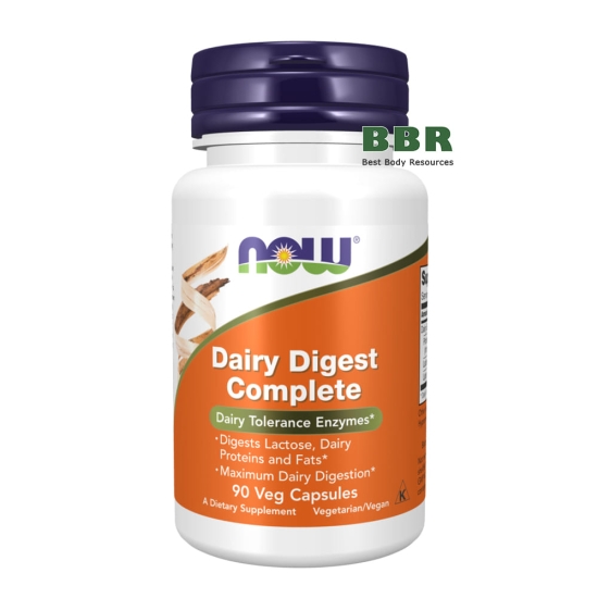 Dairy Digest Complete 90 Veg Caps, NOW Foods фото