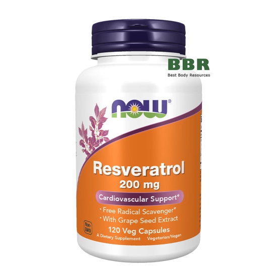 Resveratrol 200mg 120 Veg Caps, NOW Foods фото