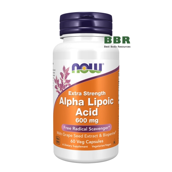 Alpha Lipoic Acid 600mg 60 Veg Caps, NOW Foods фото