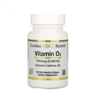Vitamin D3 5000iu 90 Fish Softgels, California GOLD Nutrition