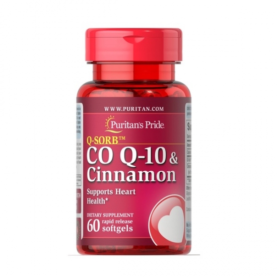 Co Q-10 & Cinnamon 60 Softgels, Puritans Pride фото