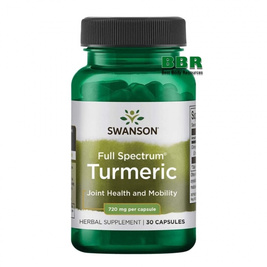 Turmeric 720mg 30 Caps, Swanson фото