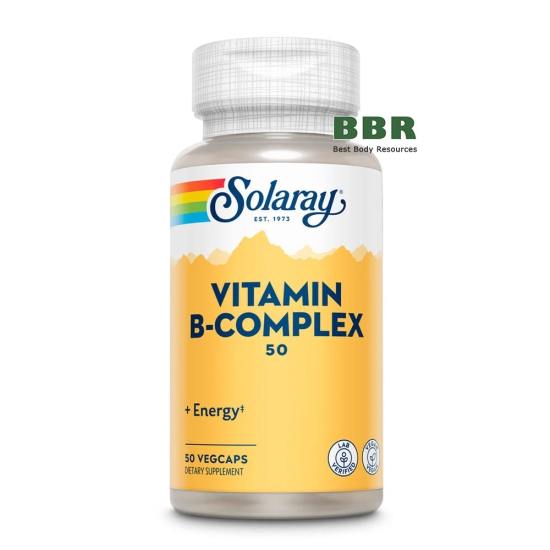 Vitamin B-Complex 50 50 Veg Caps, Solaray фото