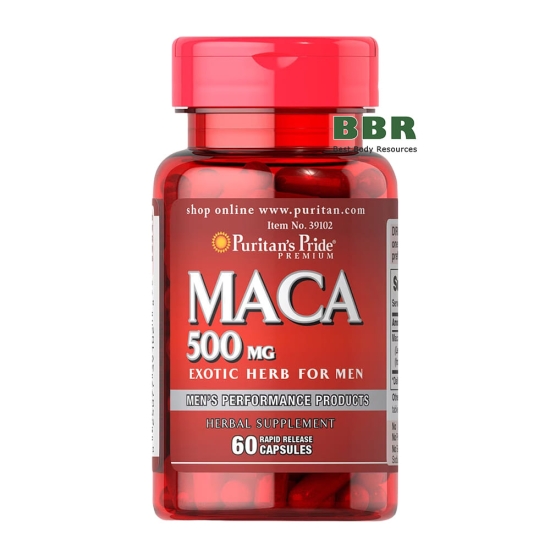Maca 500mg 60 Caps, Puritans Pride фото