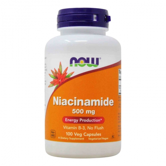 Niacinamide 500mg 100 Veg Caps, NOW Foods картинка Niacinamide 500mg 100 Veg Caps, NOW Foods фото