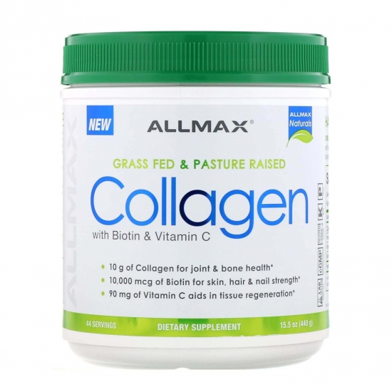 Collagen with Biotin & Vitamin C 440g, ALLMAX Nutrition картинка Collagen with Biotin & Vitamin C 440g, ALLMAX Nutrition фото