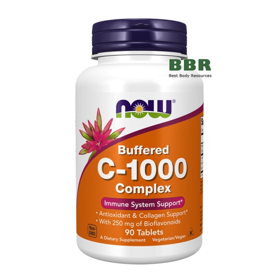 Buffered C-1000 Complex with Bioflavonoids 90 Tabs, NOW Foods фото
