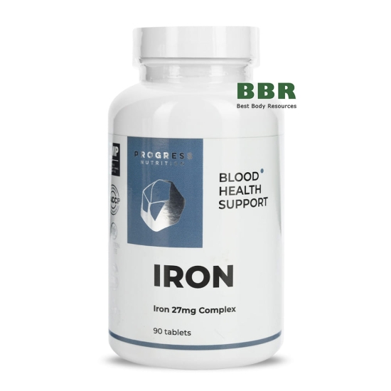 Iron 27mg Complex 90 Tabs, Progress Nutrition фото