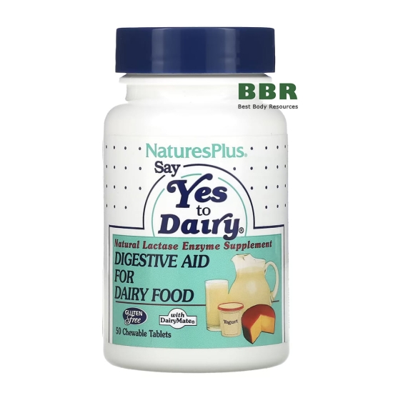 Say YES to Dairy Lactase Enzyme 50 Chewable Tabs, Nature Plus фото