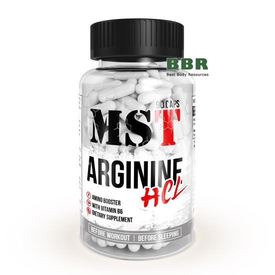 Arginine HCL 90 Caps, MST фото