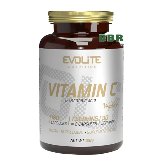 Vitamin C 500mg 180 Caps, Evolite Nutrition картинка Vitamin C 500mg 180 Caps, Evolite Nutrition фото