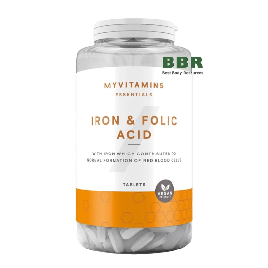 Iron & Folic Acid 90 Tabs, MyProtein фото