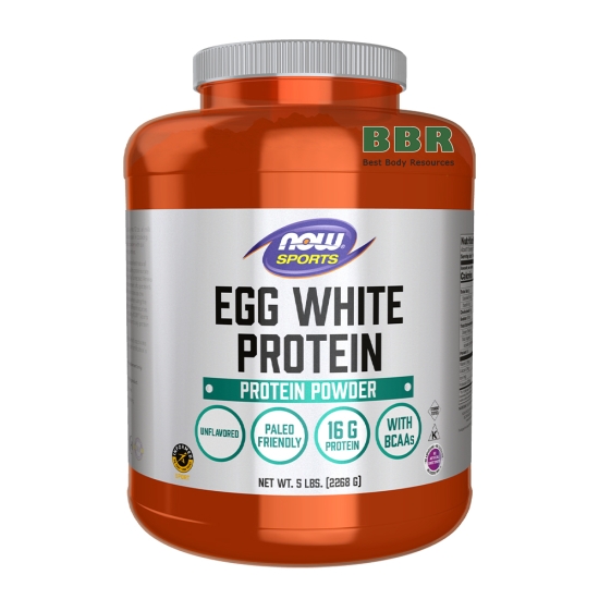 Egg White Protein 2268g, NOW Foods фото