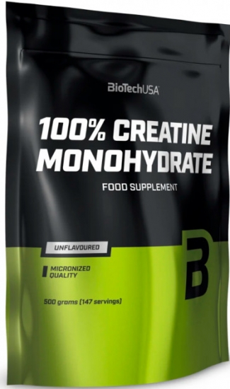 100% Creatine Monohydrate 500g bag, BioTechUSA фото