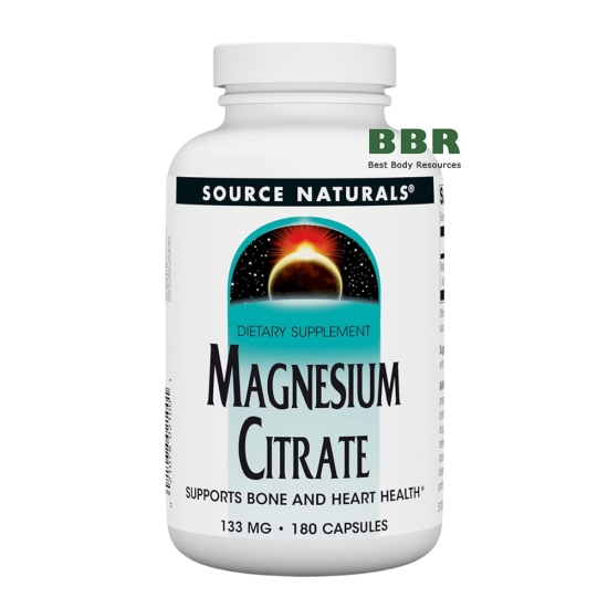 Magnesium Citrate 180 Caps, Source Naturals картинка Magnesium Citrate 180 Caps, Source Naturals фото