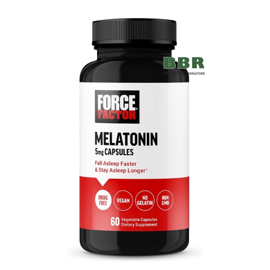 Melatonin 5mg 60 Veg Caps, Force Factor картинка Melatonin 5mg 60 Veg Caps, Force Factor фото