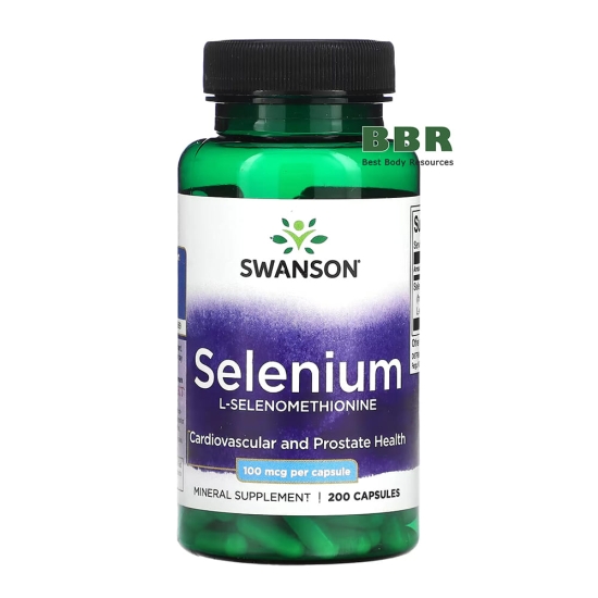 Selenium L-Selenomethionine 100mcg 200 Caps, Swanson фото