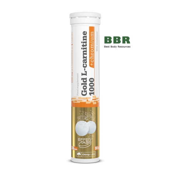 Gold L-Carnitine 1000 + Chrom 20 Tabs, Olimp фото