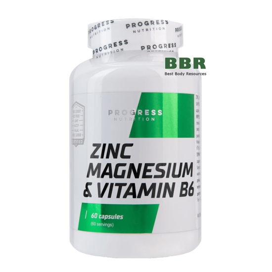 Zinc Magnesium & Vitamin B6 60 Caps, Progress Nutrition картинка Zinc Magnesium & Vitamin B6 60 Caps, Progress Nutrition фото