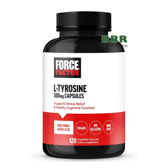 L-Tyrosine Free Form 500mg 120 Veg Caps, Force Factor картинка L-Tyrosine Free Form 500mg 120 Veg Caps, Force Factor фото