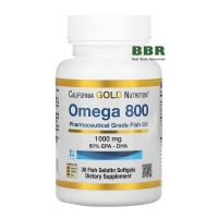 Omega 800 30 Fish Softgels, California GOLD Nutrition