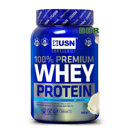 100% Premium Whey Protein 908g, USN картинка 100% Premium Whey Protein 908g, USN фото
