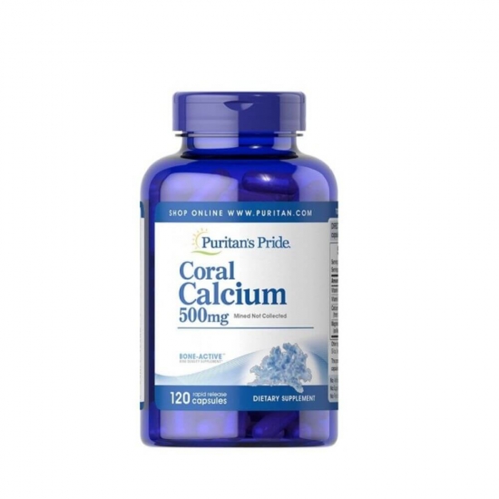 Coral Calcium 500mg 120 Caps, Puritans Pride фото