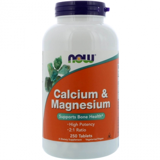 Calcium Magnesium 100 Tab, NOW Foods фото