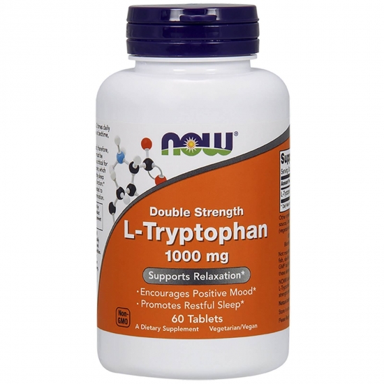 L-Tryptophan 1000mg 60 Tab, NOW Foods фото