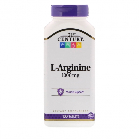 L-Arginine 1000mg 100 Tabs, 21st Century фото