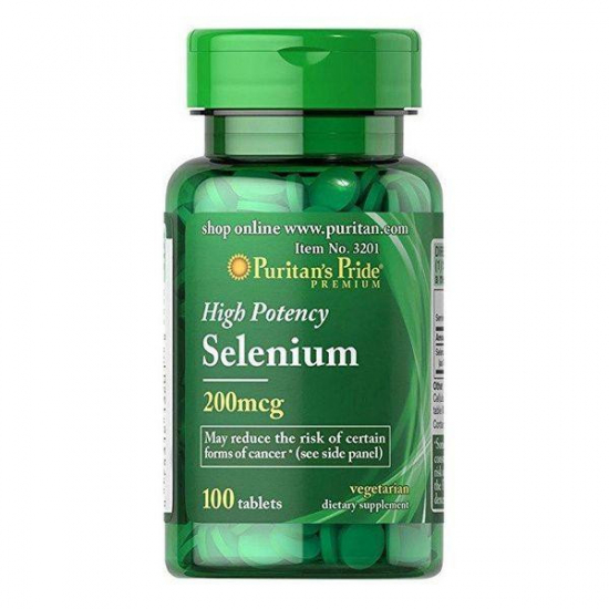 Selenium 200mcg 100 Tabs, Puritans Pride фото