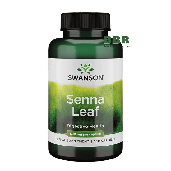 Senna Leaf 500mg 100 Caps, Swanson фото