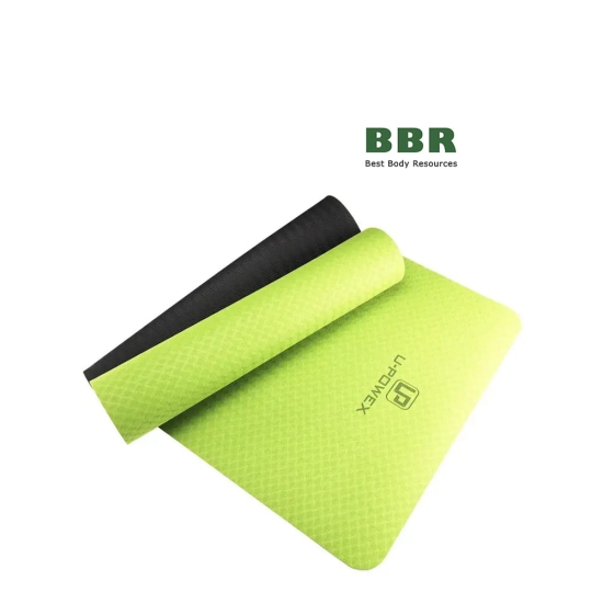 Коврик для йоги и фитнеса UP-1000 Green/Black, U-Powex фото