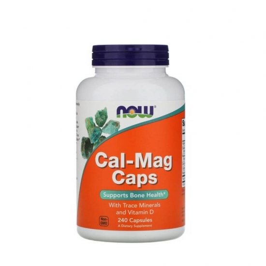 Cal-Mag With Minerals 240 Caps, NOW Foods фото