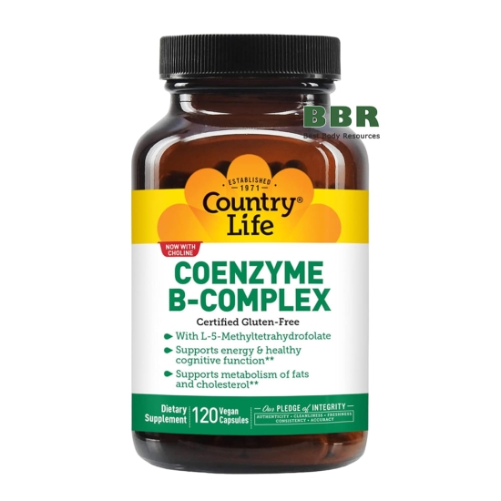 Coenzyme B-Complex 120 Veg Caps, Country Life фото