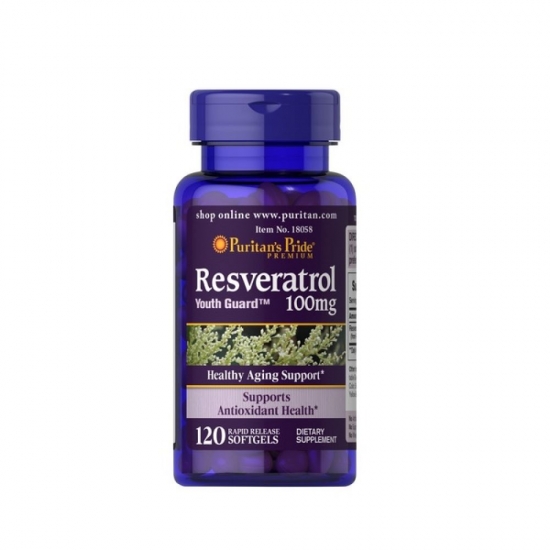 Resveratrol 100mg 120 Softgels, Puritans Pride картинка Resveratrol 100mg 120 Softgels, Puritans Pride фото