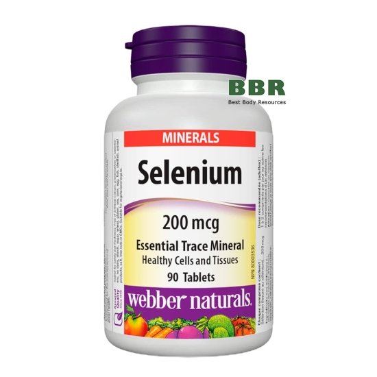 Selenium 200mcg 90 Tabs, Webber Naturals фото