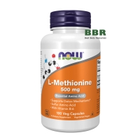 L-Methionine 500mg 100 Caps, NOW Foods