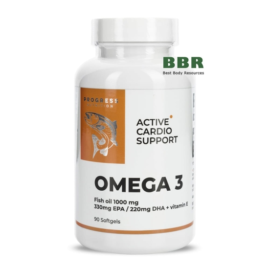 Omega 3 Fish Oil 550mg 90 Softgels, Progress Nutrition фото