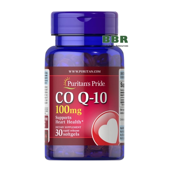 Co Q10 100mg 30 Softgels, Puritans Pride фото