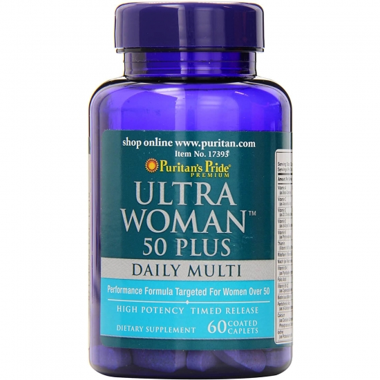 Ultra Woman 50 plus Daily Muti 60 Tabs, Puritans Pride картинка Ultra Woman 50 plus Daily Muti 60 Tabs, Puritans Pride фото