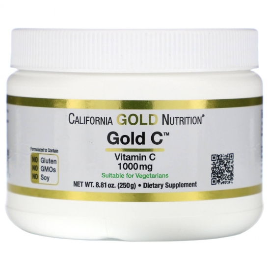 Gold Vitamin C 1000mg 250g, California GOLD Nutrition фото