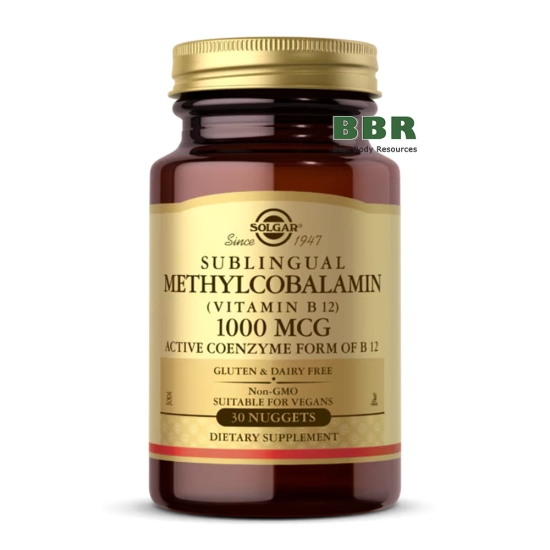 Methylcobalamin (Vitamin B12) 1000mcg 30 Nuggets, Solgar фото