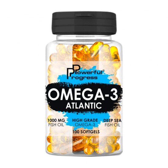 Omega 3 Atlantic 90 Softgels, Powerful Progress фото