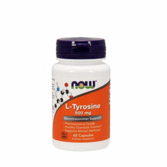 L-Tyrosine 500mg 60 Caps, NOW Foods фото