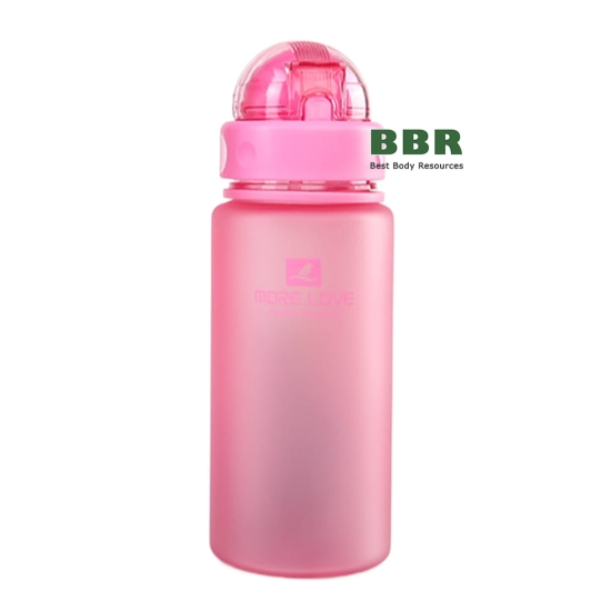 Бутылка для воды с трубочкой MX-5028 More Love 400ml, Casno фото