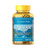 Cod Liver Oil 1000mg 120 Softgels, Puritans Pride