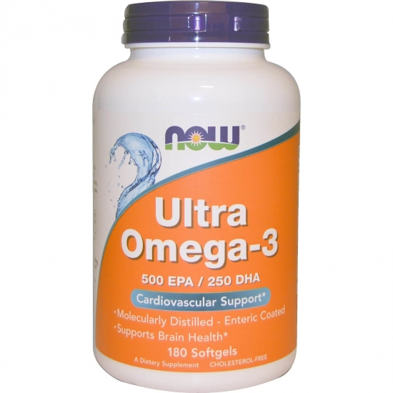 Ultra Omega 3 180 Softgels, NOW Foods фото