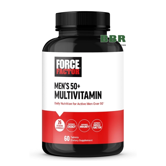 Mens 50 plus Multivitamin 60 Tabs, Force Factor картинка Mens 50 plus Multivitamin 60 Tabs, Force Factor фото